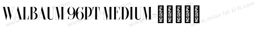 walbaum 96pt medium字体转换